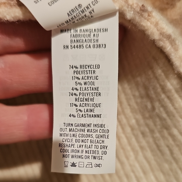 Aerie Cream Leopard Print Cardigan - Picture 5 of 6